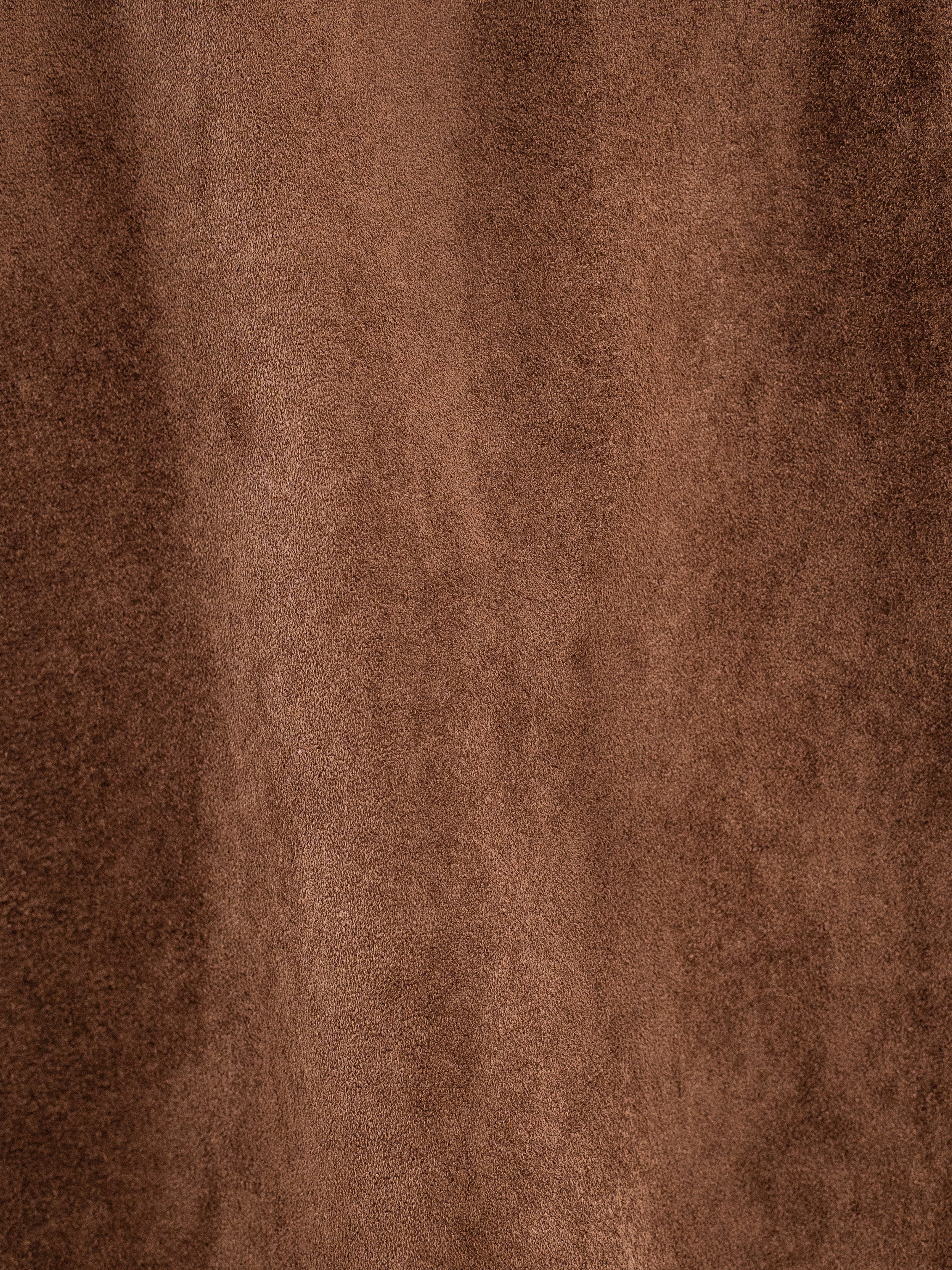 Rich brown suede texture for men's handmade shoes and apparel