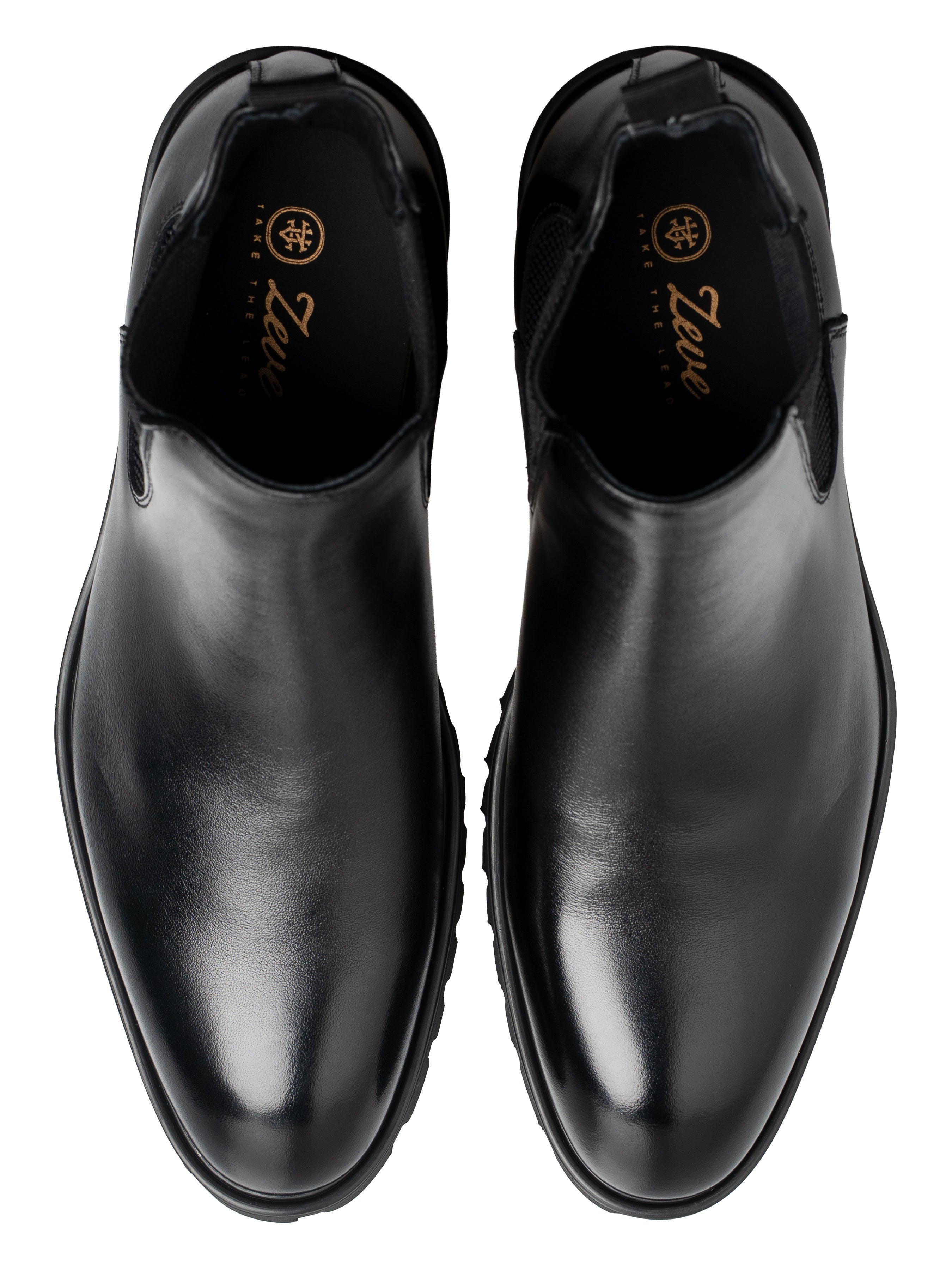 BraxonChelseaBootsSolidBlack_BravaSole_Top - Zeve