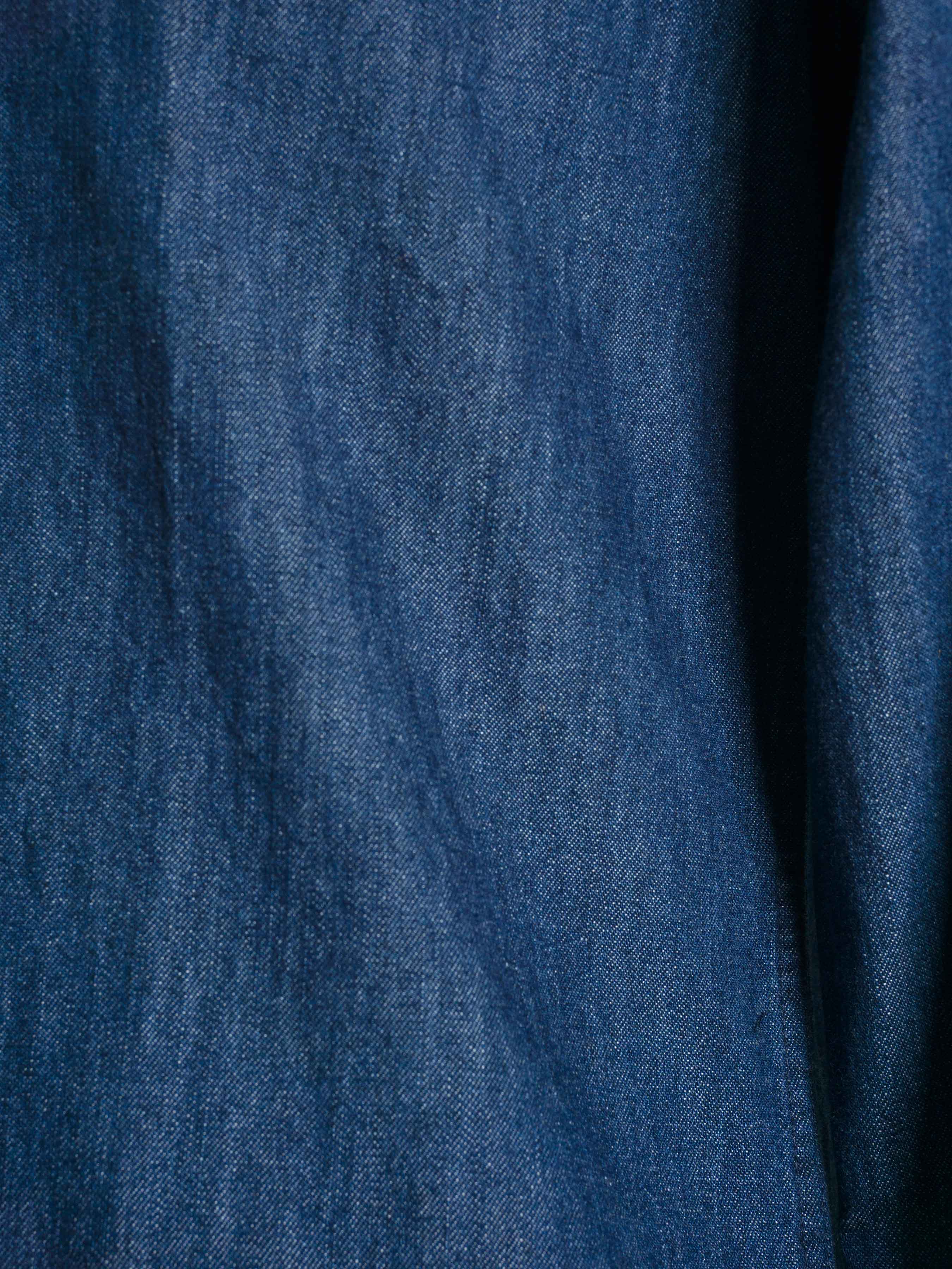 Chambray Shirt - Dark Blue Windsor Collar