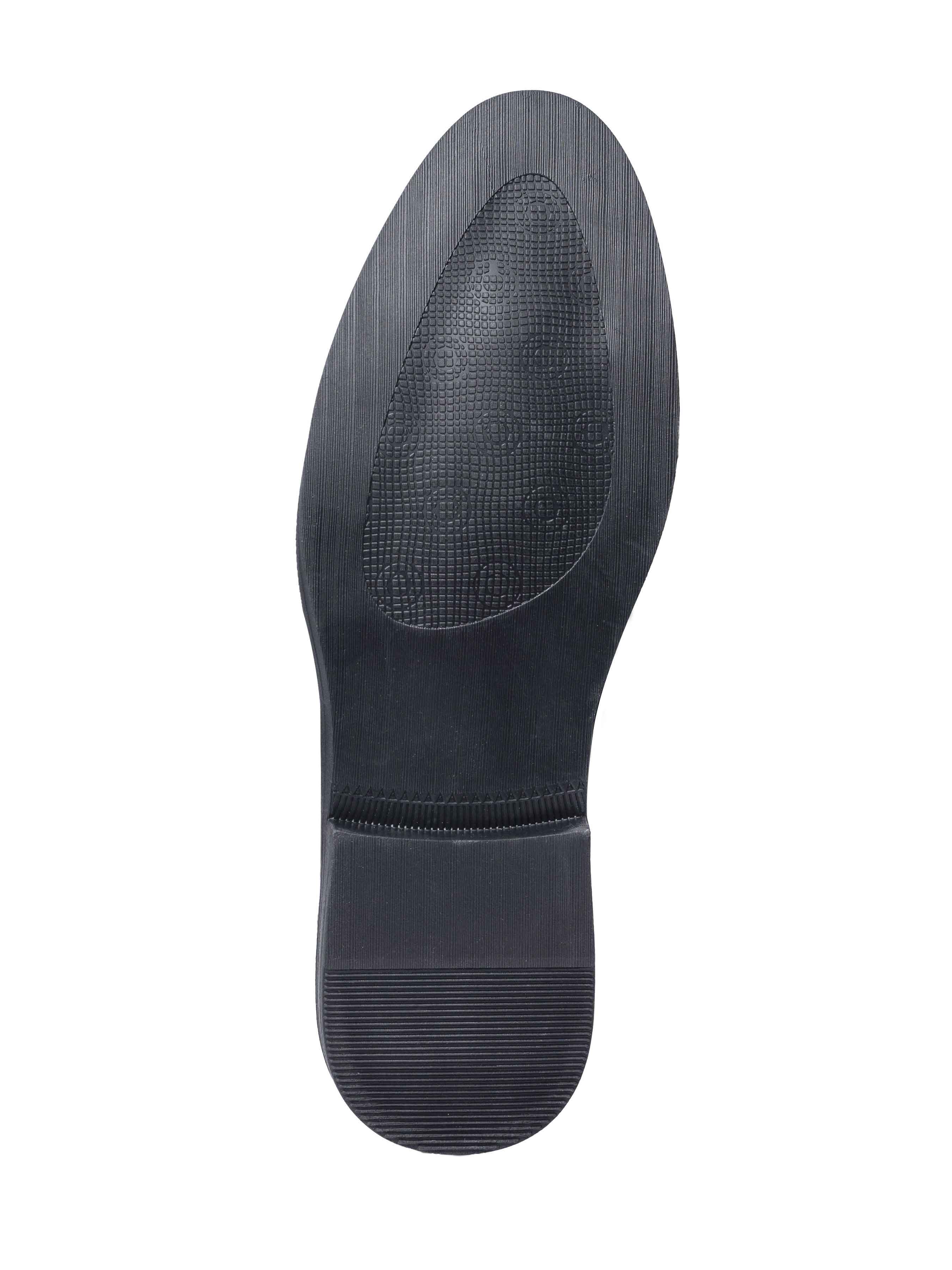 Horsebit Buckle Loafer - Black Pebble Grain Leather (Flexi-Sole)