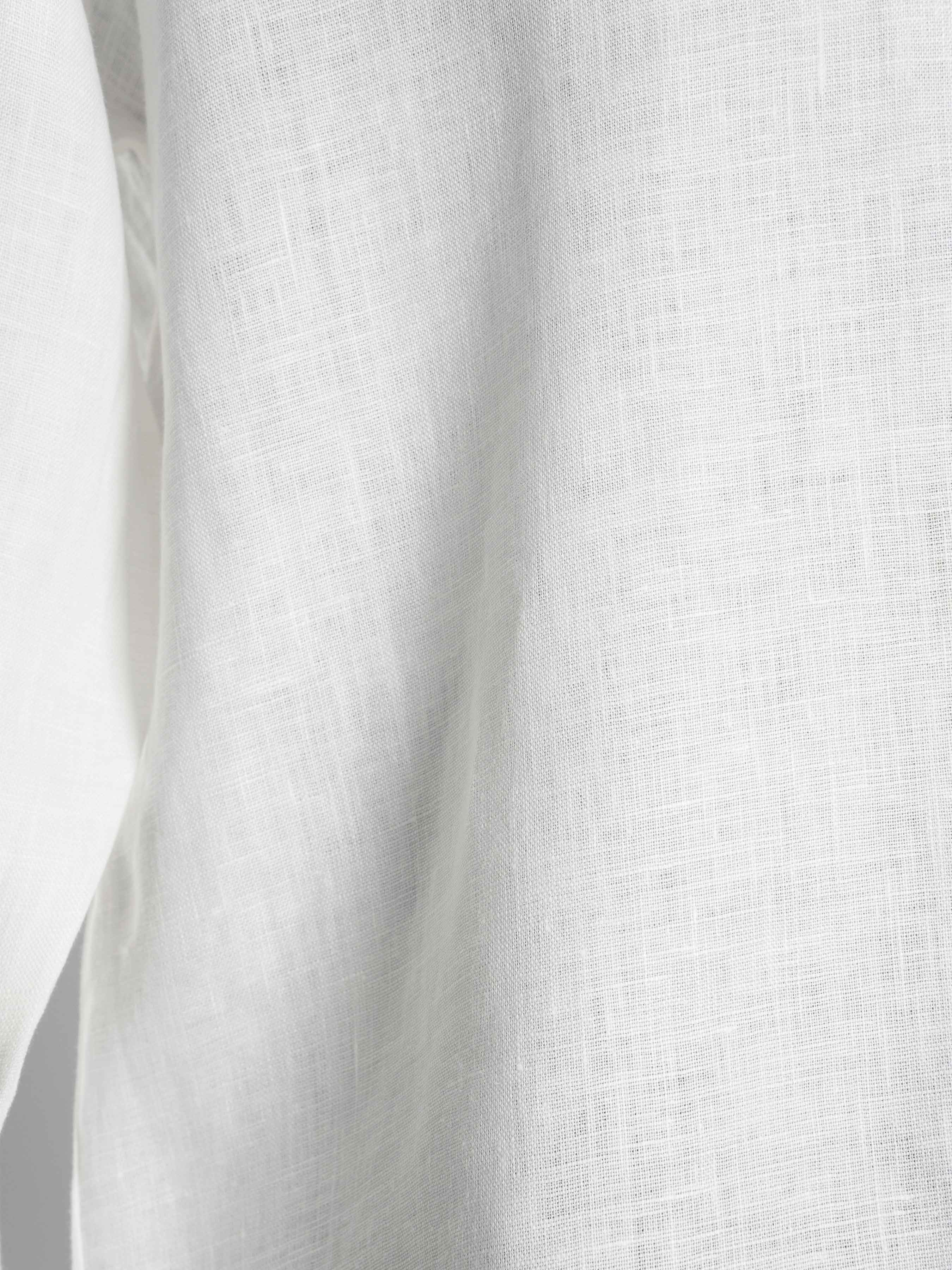 Franco Linen Shirt - White Windsor Collar