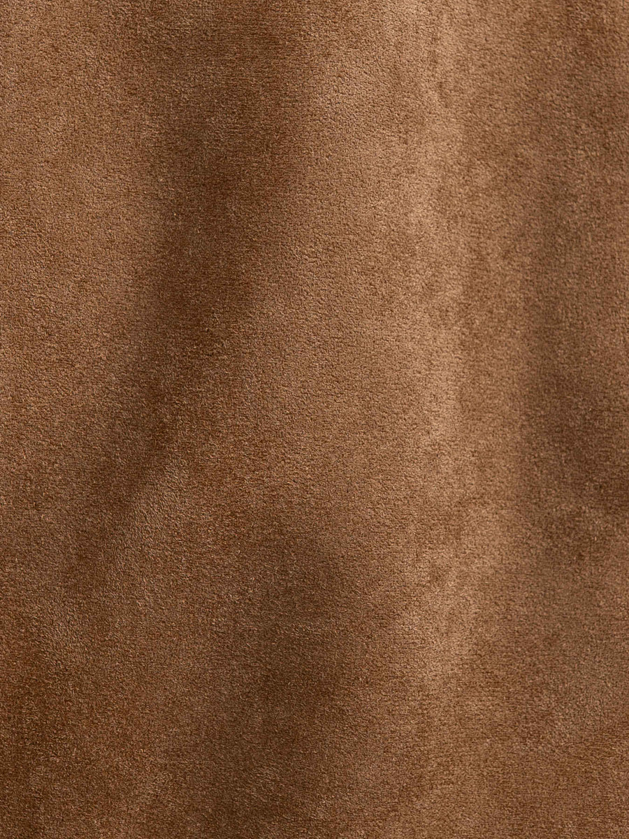 Rich brown suede texture for men's handmade shoes and apparel