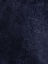 Navy blue textured men's apparel fabric close-up