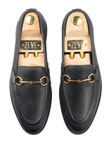Horsebit-Buckle-Loafer-Black-Pebble-Grain-Leather_04 - Zeve