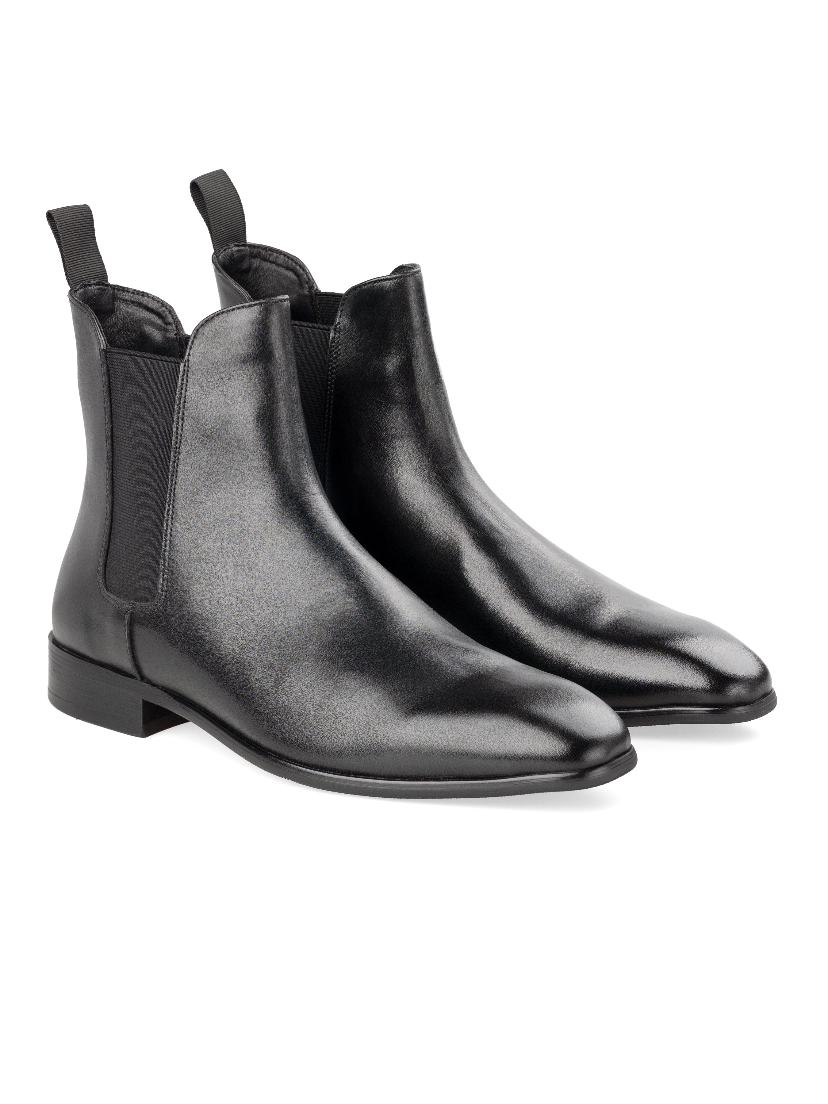 Louis Chelsea Boots - Solid Black Leather | Zeve Shoes