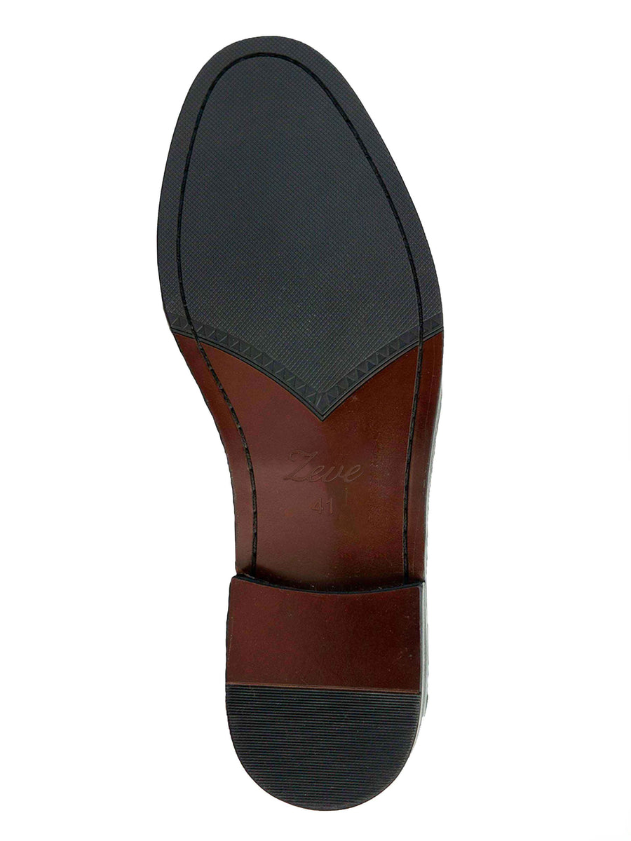 PortoSandalSolidBlackLeatherOutSole - Zeve