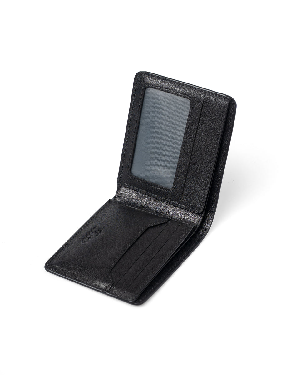 ScalatoBifoldWalletBlackCrocoLeatherInside - Zeve