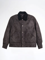 ZanderSuedeJacketGreyFront - Zeve
