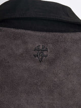 ZanderSuedeJacketGreyLogo - Zeve