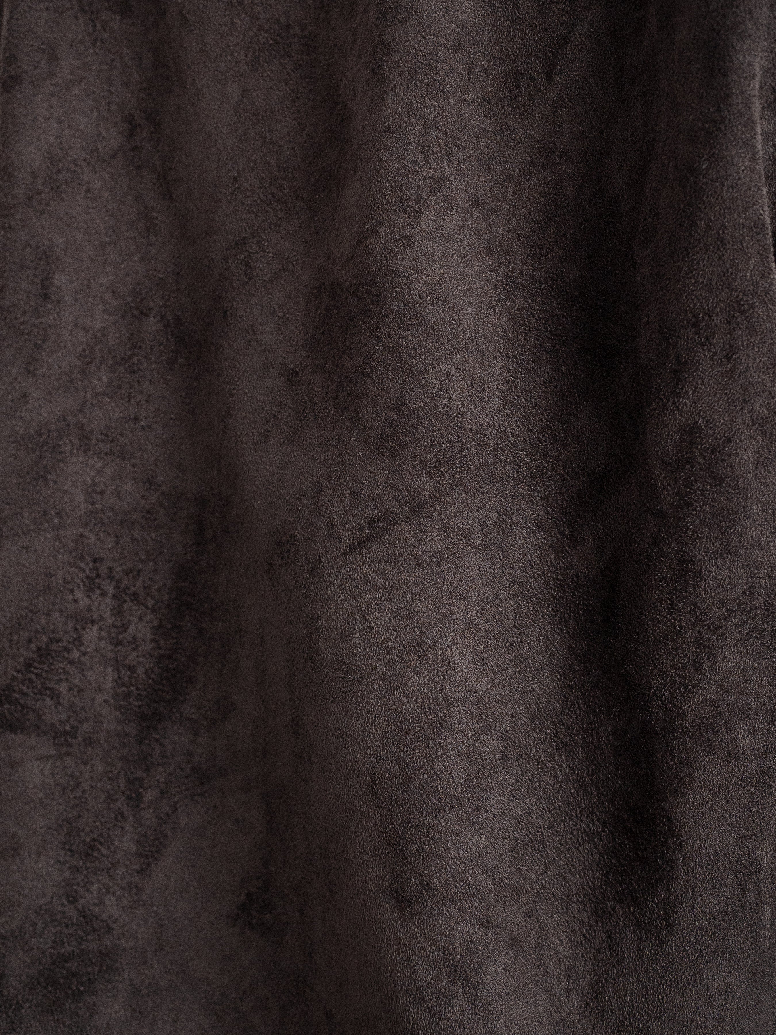 Dark brown suede texture for men's formal jackets and stylish apparel
