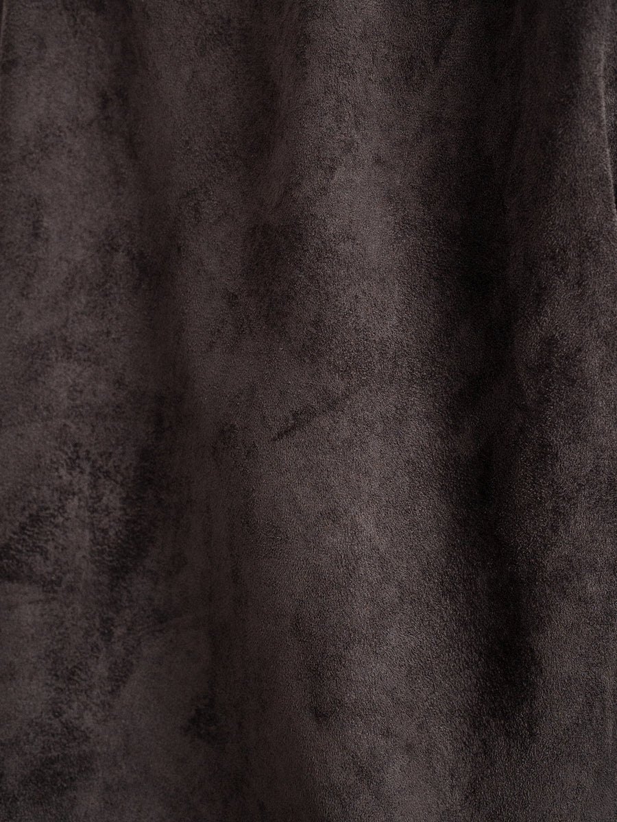 Dark brown suede texture for men's formal jackets and stylish apparel
