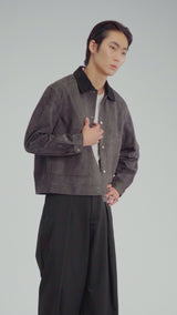 Zander Suede Jacket - Grey