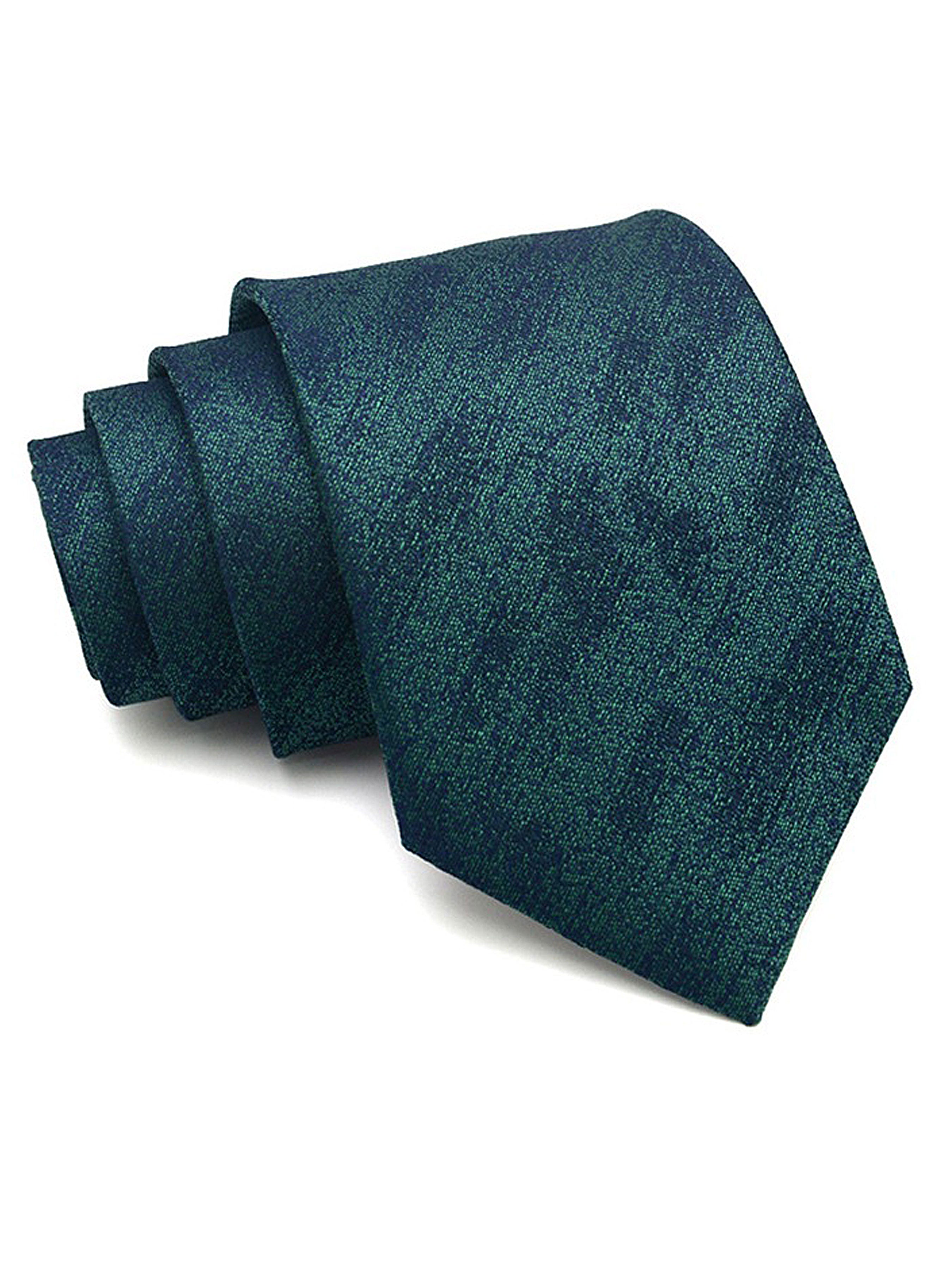 Brushed Abstract Tie - Emerald Green - Zeve Shoes