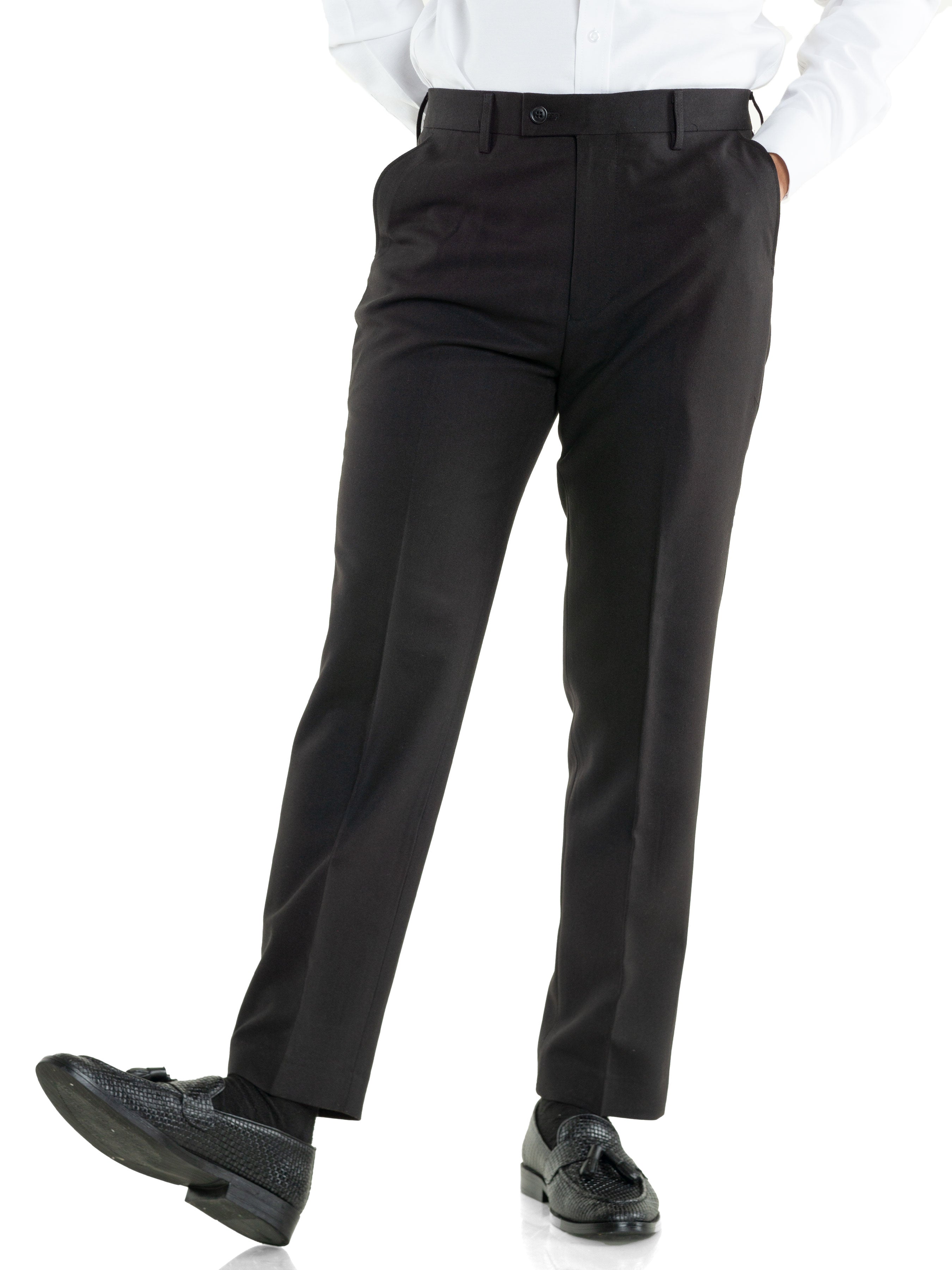 Kindermode, Schuhe & Access. Boys Black Dress Pants Flat Front Slacks with  Black Belt sizes 4 to 20 LA2570678