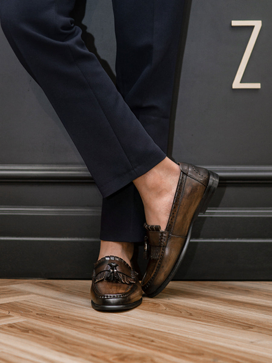 Fringe-Classic-Loafer-Khakis-hand-painted-patina-zeve-international-menshoes-1 - Zeve